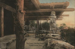 The Porch, "The Rest House" Grand Canyon National Park, AZ Postcard Postcard Postcard