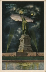 Statue of Liberty at Night New York City, NY Postcard Postcard Postcard