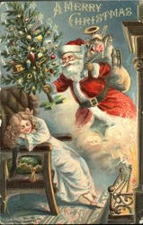 Santa Delivering Toys
