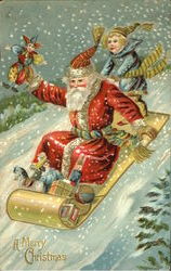 German Santa on Toboggan