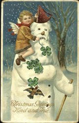 Snowman and Angel