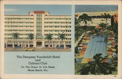 The Dempsey Vanderbilt Hotel and Cabana Club Miami Beach, FL Postcard Postcard Postcard