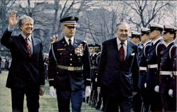 Jimmy Carter Reviewing The Troops