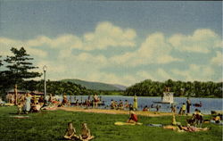 Municipal Beach And Lake Flower, Saranac Lake