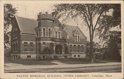 Thayer Memorial Building (Town Library) Postcard