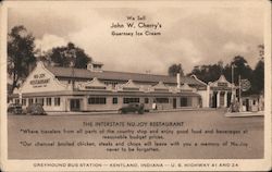 The Interstate Nu-Joy Restaurant, Greyhound Bus Station, U.S. Highway 41 and 24 Postcard