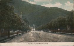 A Residence Street in Wallace Postcard