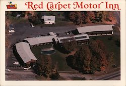 Aerial view of Red Carpet Motor Inn Postcard