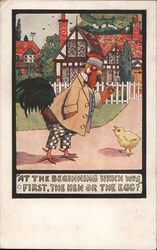 At the Beginning Which Was First, The Hen or the Egg? Postcard