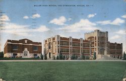 Miller High School and Gymnasium Postcard