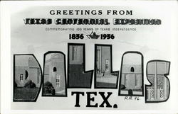 Greetings From Texas Centennial Exposition