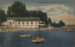 Bathing Beach, Conneaut Lake Park Postcard