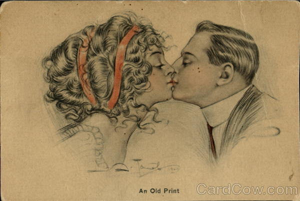 An Old Print Romance & Love