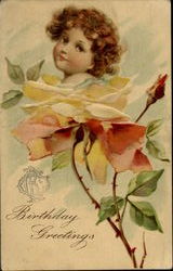 Birthday Greetings Flower Girl