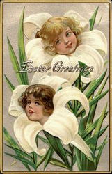 Easter Greetings Flower girls