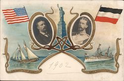 S.M. Renn-Yacht Alice S.M.S., Hohenzoliern Theodore Roosevelt Postcard Postcard Postcard