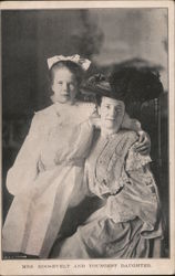 Mrs. Roosevelt and Youngest Daughter Theodore Roosevelt Postcard Postcard Postcard