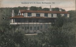 Residence of J.D. Grant Burlingame, CA Postcard Postcard Postcard