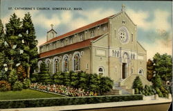 St. Catherine'S Church Somerville, MA Postcard Postcard