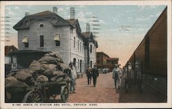 Santa Fe Station and Hotel Emporia, KS Postcard Postcard Postcard