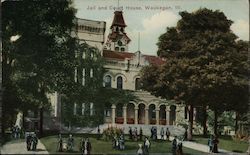 Jail and Court House Postcard