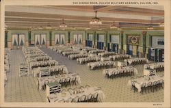 Dining Room, Culver Military Academy Postcard