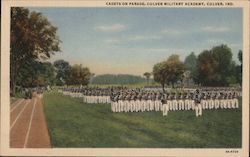 Cadets on Parade, Culver Military Academy Postcard