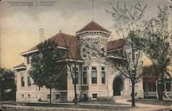 Carnegie Library Chanute, KS Postcard Postcard Postcard