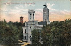 The Court House, showing a tree in the tower roof Postcard