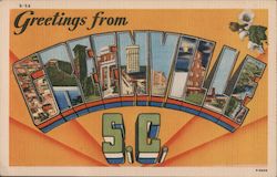 Greetings from Greenville SC Postcard