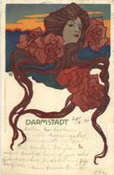 Hans Christiansen Darmstadt Expo, 1902 Postcard