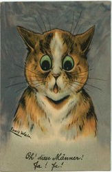 Louis Wain Original Postcard Postcard