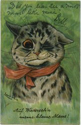 Louis Wain Original Postcard Postcard