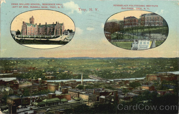 Emma Willard School And R. P. I. Building Troy New York