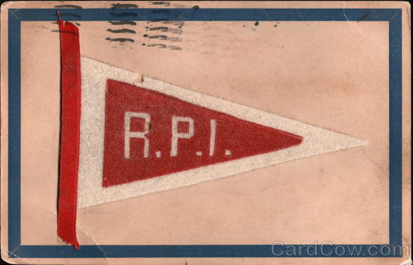 RPI Football Pennant Troy New York Topical