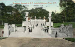 Broadway Approach To R.P. Institute Buildings Troy, NY Postcard Postcard