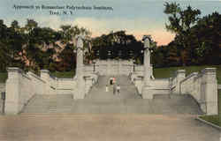 Approach To Rensselaer Polytechnic Institute Postcard