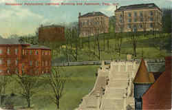 Rensselaer Polytechnic Institute Building And Approach Postcard