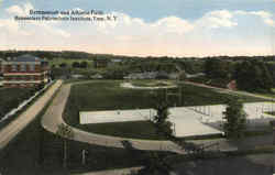 Gymnasium and Athletic Field Troy, NY Postcard Postcard