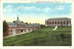 R.P.I Dormitory And Dining Hall Troy, NY Postcard Postcard
