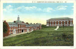 R.P.I Dormitory And Dining Hall Postcard