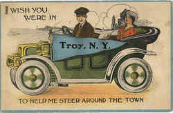 I Wish You Were In Troy, NY Postcard Postcard