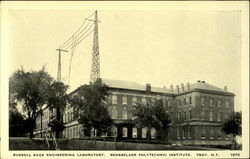 Russell Sage Engineering Laboratory Radio Antennas Postcard