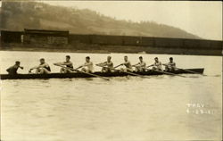 RPI Crew Rowing 4/23/1921 Postcard