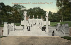 Broadway Approach to Rensselaer Polytechnic Institute Postcard