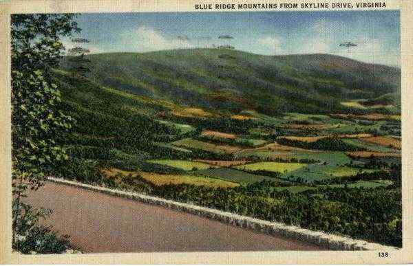 Blue Ridge Mountain from Skyline Drive Scenic Virginia