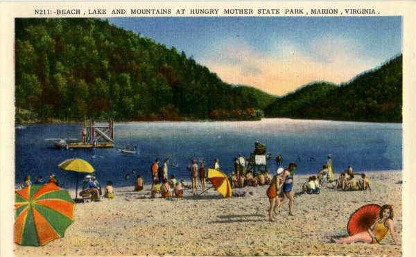 Hungry Mother State Park Beach Lake Mountains Marion Virginia