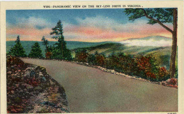 Panoramic View on the Sky-Line Drive Scenic Virginia
