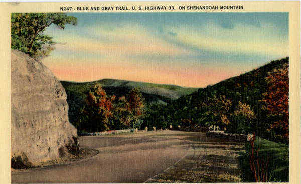 Blue and Gray Trail US Hwy 33 Shenandoah Mountain Scenic Virginia