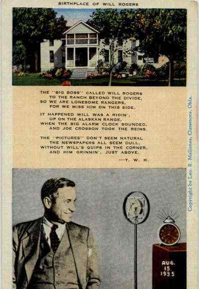 Birthplace of Will Rogers Claremore Oklahoma